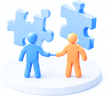 2人の人が向かい合っているイメージ図